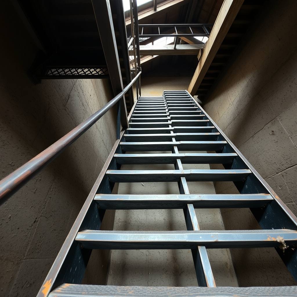 Escalier métallique (illustration)