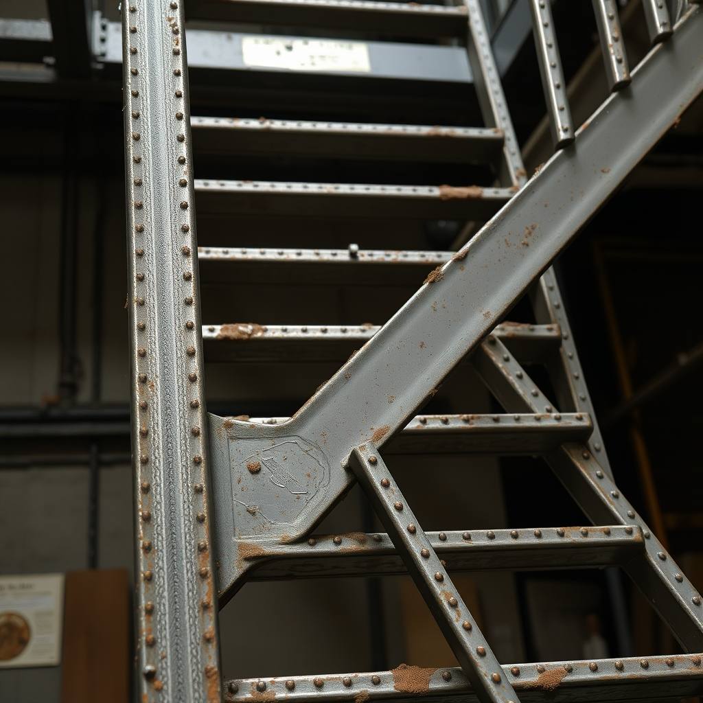 détail d'ouvrage Escalier métallique (illustration)
